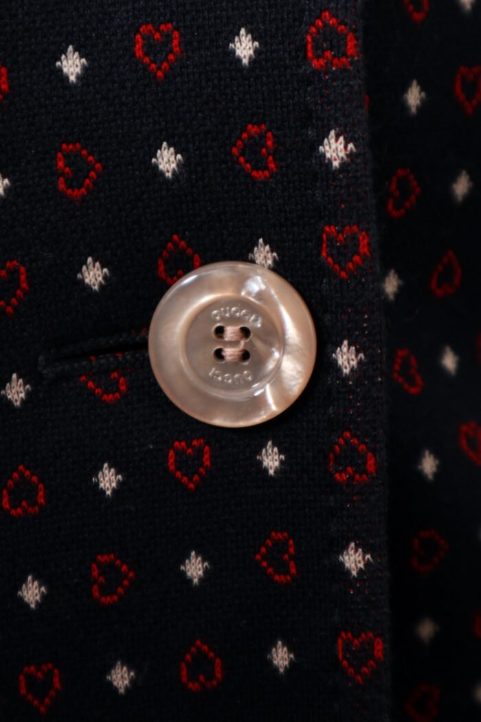 Gucci Heart Print Wool Blazer – Size IT 46 - Image 5