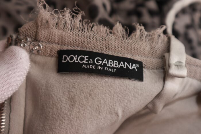 Dolce & Gabbana Ruched Leopard Silk Dress – Size IT 42 - Image 9
