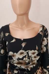 Dolce & Gabbana Mixed-Print Ruched Dress – Size IT 44 - Image 3