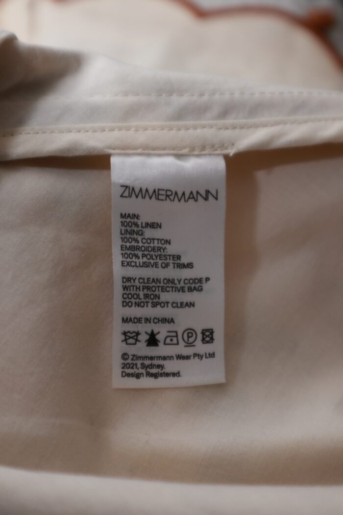 Zimmermann Floral Linen Peplum Top – Size 1 (EU 36/Small) - Image 6