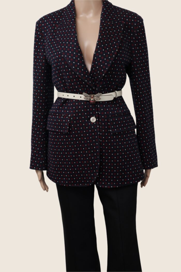 Gucci Heart Print Wool Blazer – Size IT 46 - Image 2