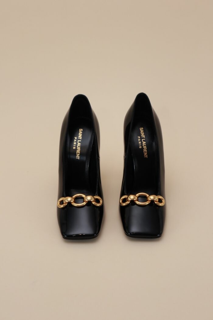 Saint Laurent Patent Chain Pumps – Size 37 - Image 4