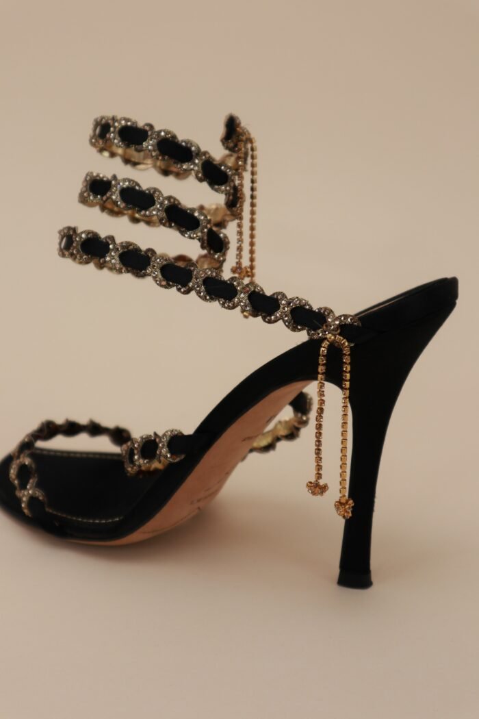 René Caovilla Gold Spiral Sandals – Size 40 - Image 10