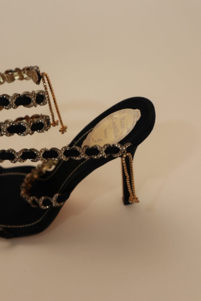 René Caovilla Gold Spiral Sandals – Size 40 - Image 6