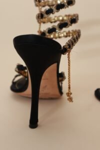 René Caovilla Gold Spiral Sandals – Size 40 - Image 7