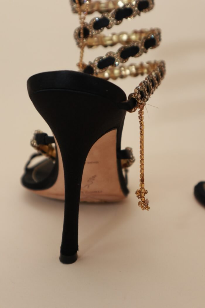 René Caovilla Gold Spiral Sandals – Size 40 - Image 7