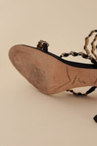 René Caovilla Gold Spiral Sandals – Size 40 - Image 9