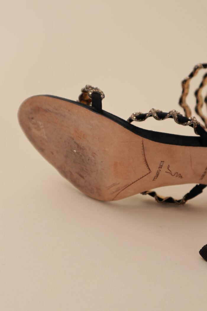 René Caovilla Gold Spiral Sandals – Size 40 - Image 9