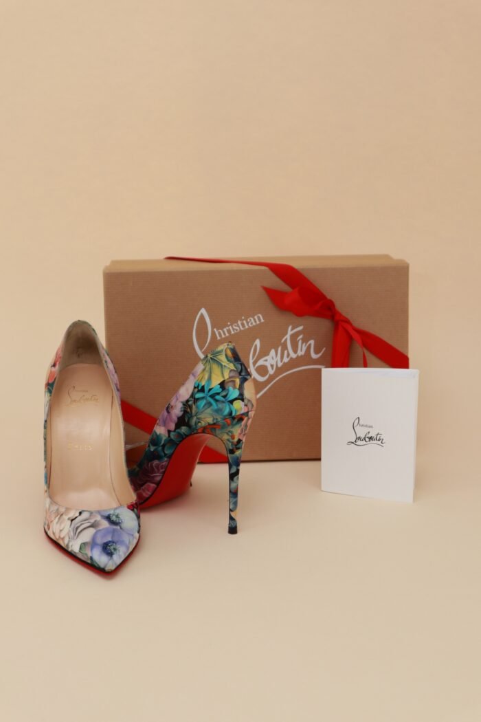Christian Louboutin Satin Floral Pumps – Size 37 - Image 2