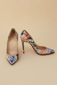 Christian Louboutin Satin Floral Pumps – Size 37