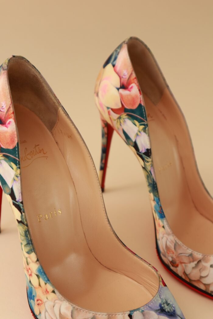 Christian Louboutin Satin Floral Pumps – Size 37 - Image 5