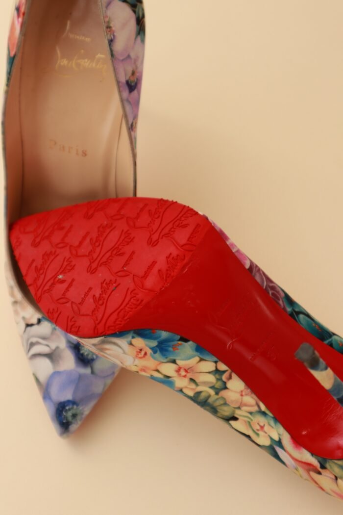 Christian Louboutin Satin Floral Pumps – Size 37 - Image 6