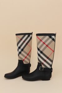 Burberry Nova Check Rain Boots – Size 37