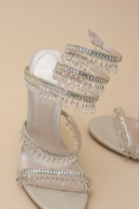 René Caovilla Chandelier White Sandals – Size 35.5 - Image 5