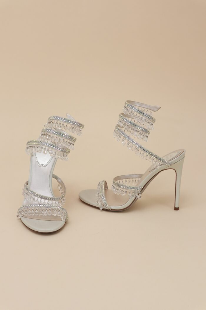 René Caovilla Chandelier White Sandals – Size 35.5 - Image 1