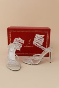 René Caovilla Chandelier White Sandals – Size 35.5 - Image 2