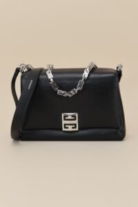 Givenchy 4G Chain Shoulder Bag — Black Leather