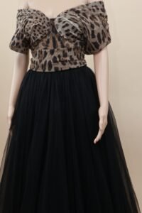 Dolce & Gabbana Leopard Tulle Off-Shoulder Gown - IT 40 - Image 5