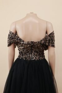 Dolce & Gabbana Leopard Tulle Off-Shoulder Gown - IT 40 - Image 6