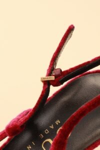 Gucci Burgundy GG Velvet Slingback Pumps -  EU 36,5. - Image 4