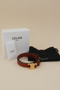 Celine Brown Triomphe Belt - Size 80 - Image 2