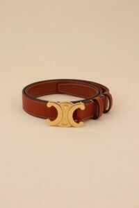 Celine Brown Triomphe Belt - Size 80