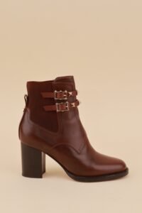 Valentino Garavani Brown Rockstud Ankle Boots - Size 36