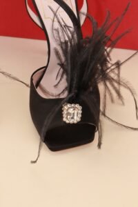 Roger Vivier Feather-Embellished Satin Sandals - EU 35,5 - Image 6