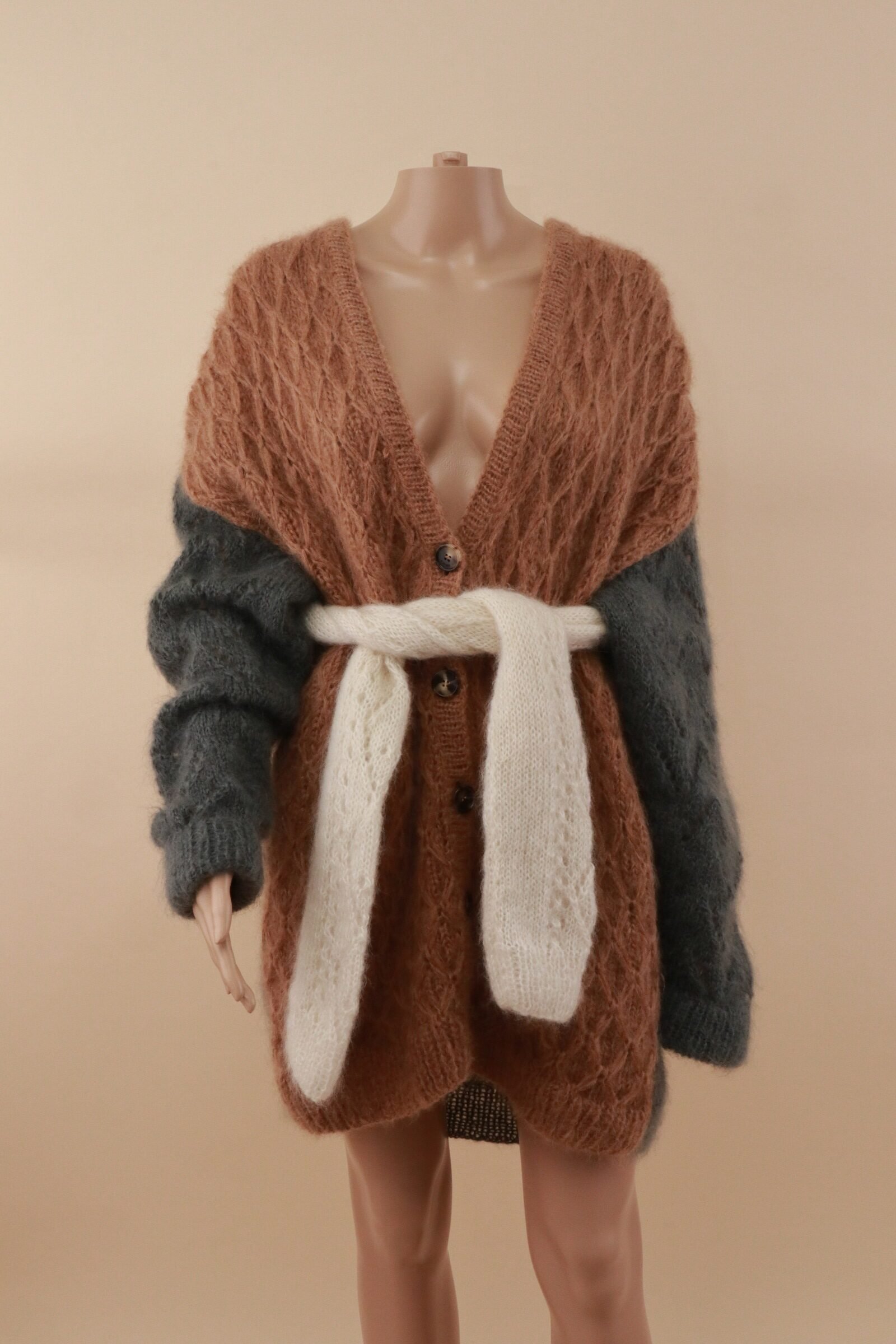 IMG_4400 Loewe Oversized Knot Mohair Cardigan - Size M - Image 1