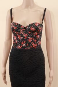Dolce & Gabbana Floral Corset Top & Black Lace Skirt - IT 38 - Image 2