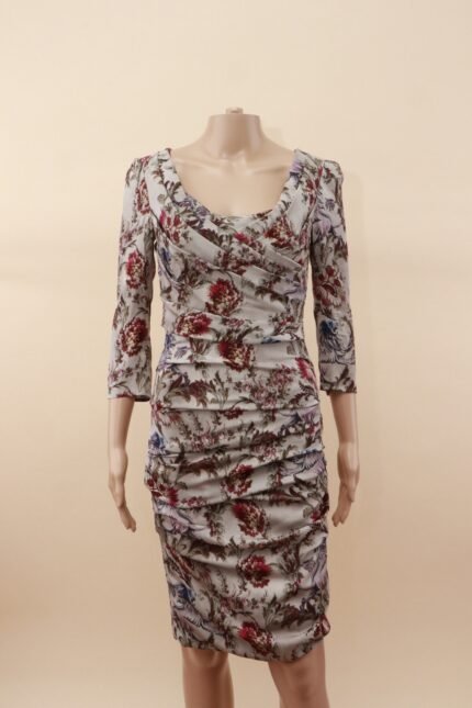 Dolce & Gabbana Silk Floral Ruched Dress - IT 40