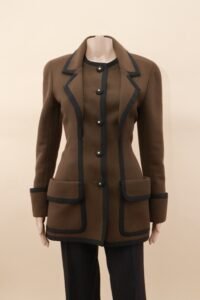 Chanel Khaki Vintage Military Jacket - FR 38 - Image 2