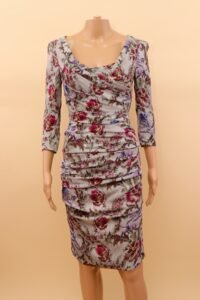 Dolce & Gabbana Silk Floral Ruched Dress - IT 40