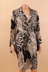 Roberto Cavalli Animal Print Draped Dress – S - Image 3