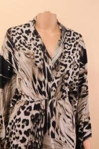 Roberto Cavalli Animal Print Draped Dress – S - Image 4
