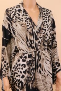Roberto Cavalli Animal Print Draped Dress – S - Image 5