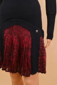 Roberto Cavalli Wool & Silk Pleated Panel Dress – IT 44 - Image 5