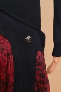 Roberto Cavalli Wool & Silk Pleated Panel Dress – IT 44 - Image 6