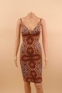 Roberto Cavalli Leopard Bodycon Dress - L