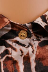 Roberto Cavalli Leopard Collar Layered Dress – L - Image 4