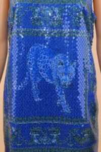 Versace Blue Panther Sequin Dress – IT 42 - Image 4