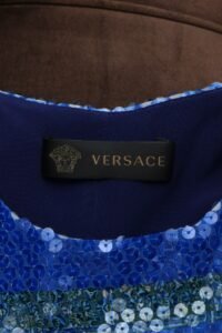 Versace Blue Panther Sequin Dress – IT 42 - Image 5