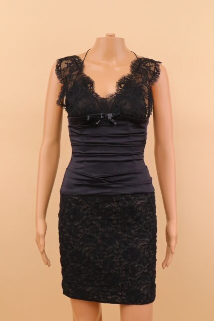 Dolce & Gabbana Lace Corset Halterneck Dress – IT 38