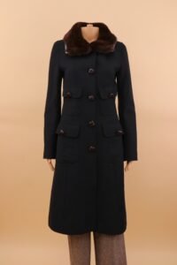 Dolce & Gabbana Wool & Fur Coat – IT 40