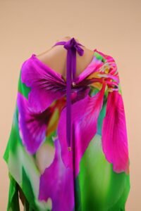 Roberto Cavalli Orchid Silk Halterneck Dress – IT 40 - Image 2