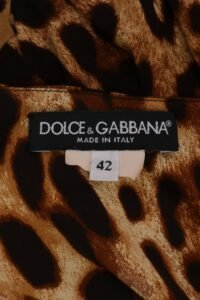 Dolce & Gabbana Leopard Ruched Silk Dress – IT 42 - Image 9
