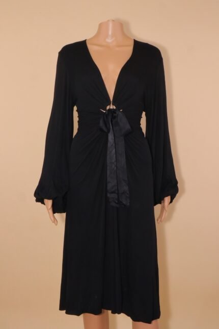 Roberto Cavalli Draped Tie-Front Dress – IT 46