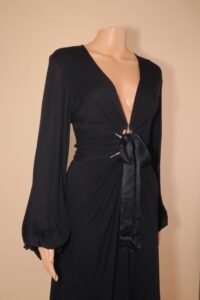 Roberto Cavalli Draped Tie-Front Dress – IT 46 - Image 2