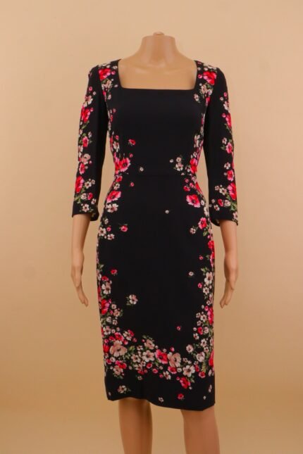 Dolce & Gabbana Floral Panel Midi Dress – IT 42