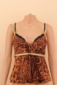 Dolce & Gabbana Leopard Bustier Top – IT 42